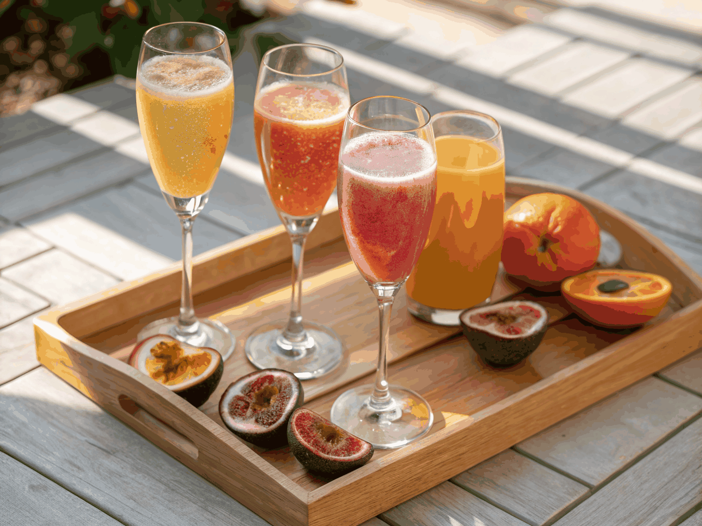 Friends toasting with mimosas on a weekend morning